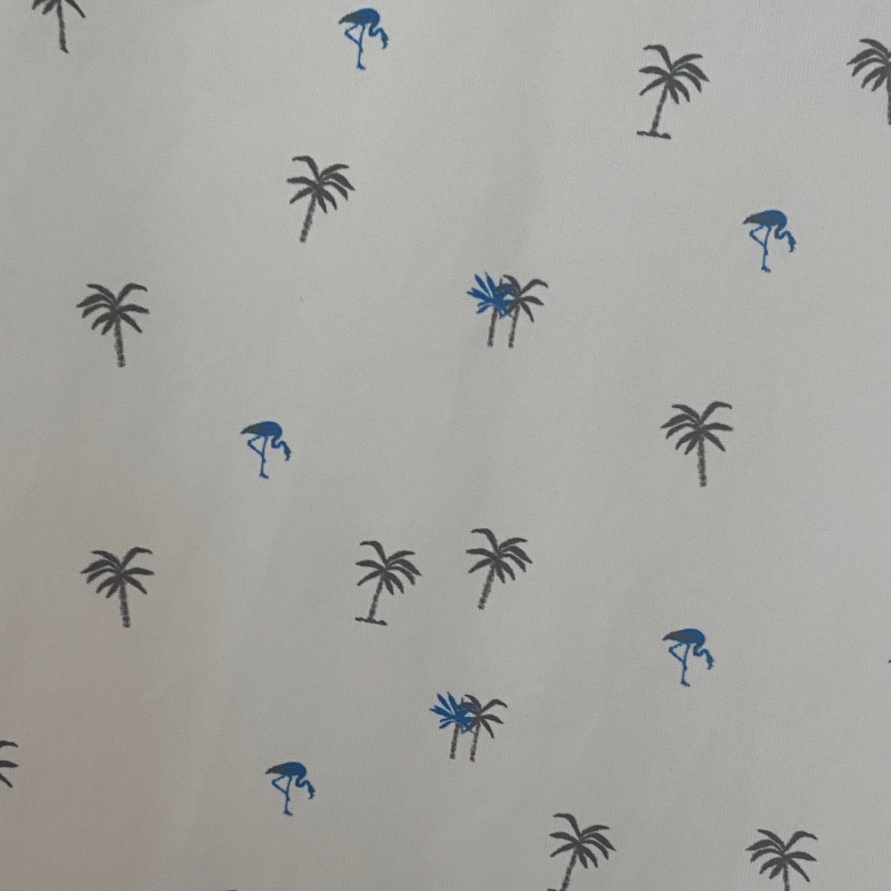 Grand Slam White Polo with Blue Palm Tree Print/flamingoes golf new with tags - Picture 5 of 8